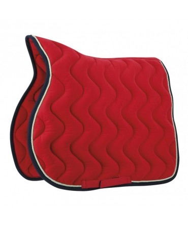 tapis de selle equitation equi-thème polyfun rouge